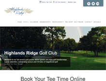 Tablet Screenshot of highlandsridgegolf.com